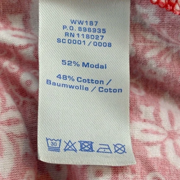 Boden Red Dress White Floral Pattern Women's Midi Dress Size 6R - Picture 6 of 6